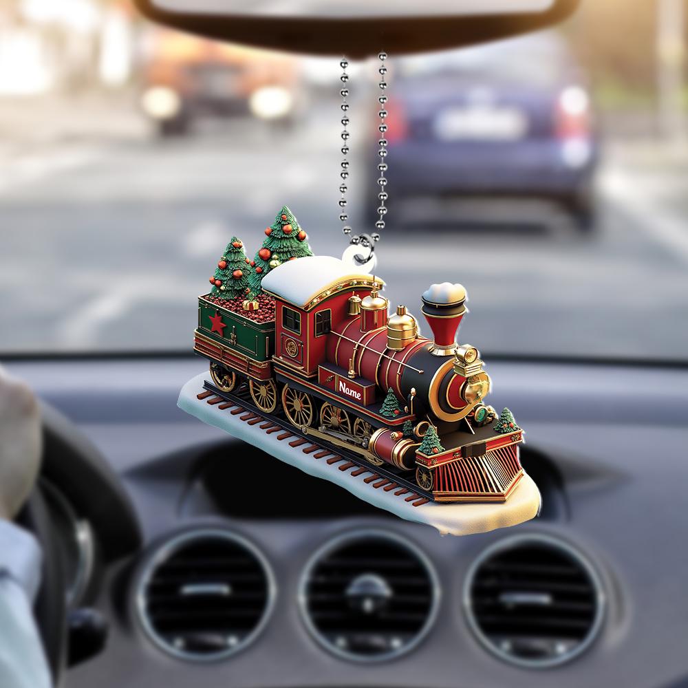 Personalized Train Christmas Ornament – Custom Locomotive & Railway Ornament, Train Driver Holiday Gift, Christmas Tree Decor
