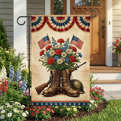 Memorial Day Garden Flag: Patriotic Fallen Soldier Tribute Decor
