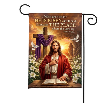 "Serve The Lord" Religious Yard Flag - Christian Outdoor Decor