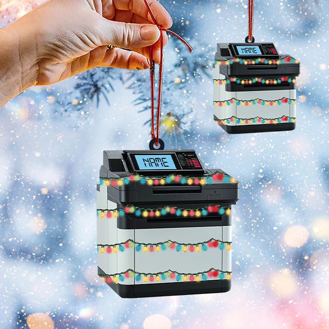 Personalized Printer Machine Christmas Ornament – Custom Printing Machine Ornament, Electronics & Printer Lover Holiday Gift