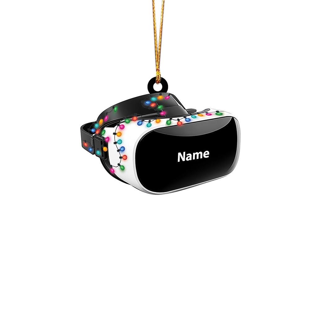 Personalized VR Headset Christmas Ornament – Custom Virtual Reality & VR Controller Ornament, Gamer Holiday Gift, Metaverse Xmas Decor