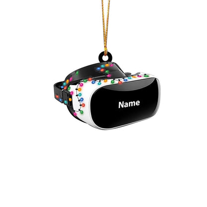 Personalized VR Headset Christmas Ornament – Custom Virtual Reality & VR Controller Ornament, Gamer Holiday Gift, Metaverse Xmas Decor