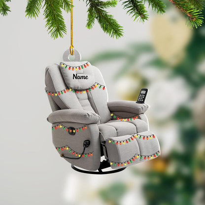 Personalized Massage Chair Christmas Ornament – Custom Recliner Chair Ornament, Massage Therapy Holiday Gift & Christmas Tree Decor