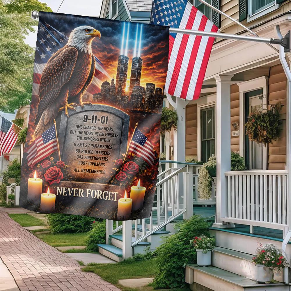 September 11th Patriot Day American Eagle Memorial Flag