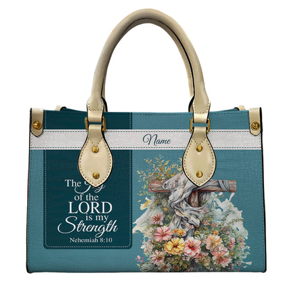 The Joy of The Lord Is My Strength - Personalized Leather Handbag