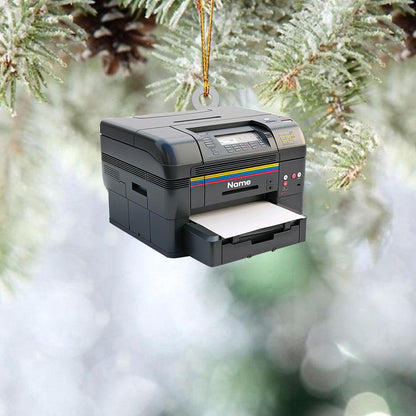 Personalized Printer Machine Christmas Ornament – Custom Printing Machine Ornament, Printer Lover Holiday Gift & Christmas Tree Decor