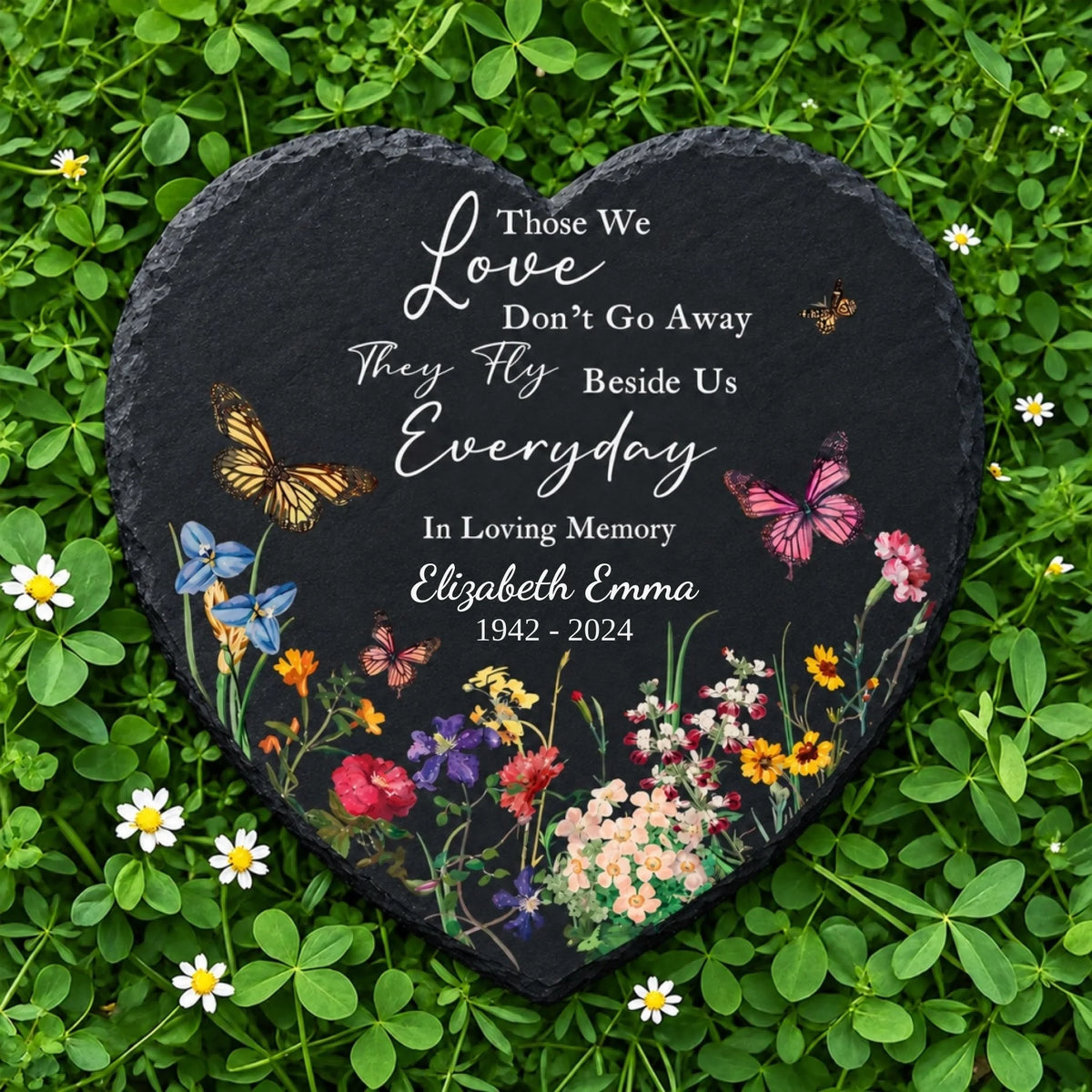 Heart memorial garden stone Those We Love Don't Go Away