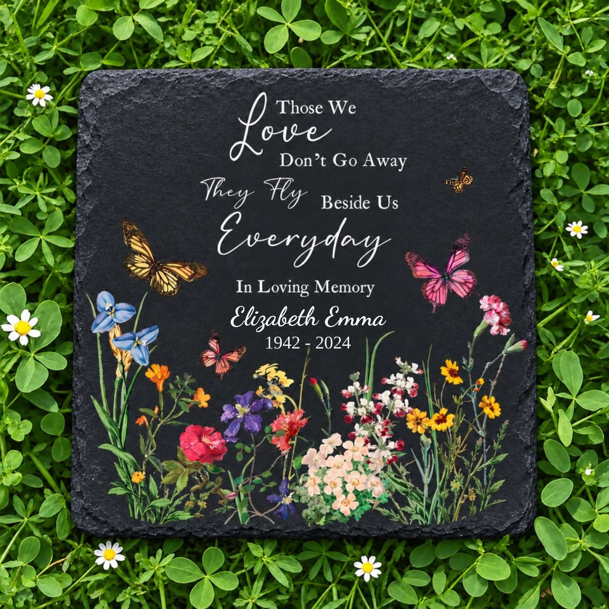 Square memorial garden stone Those We Love Don't Go Away