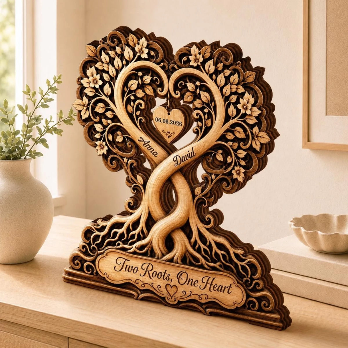 Two Roots One Heart anniversary gift