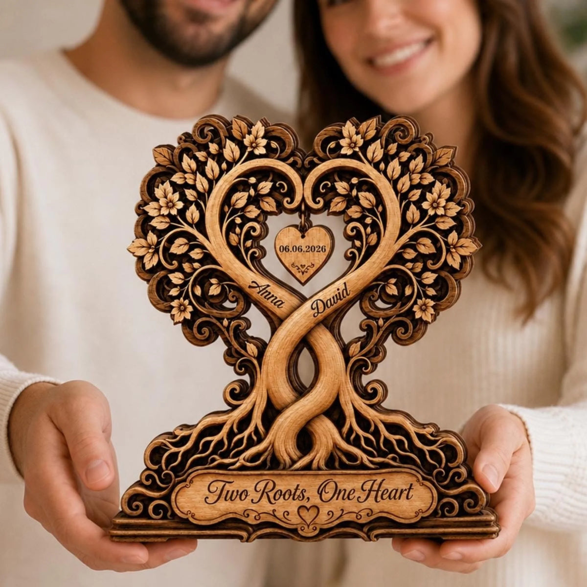 Two Roots One Heart gift for couple