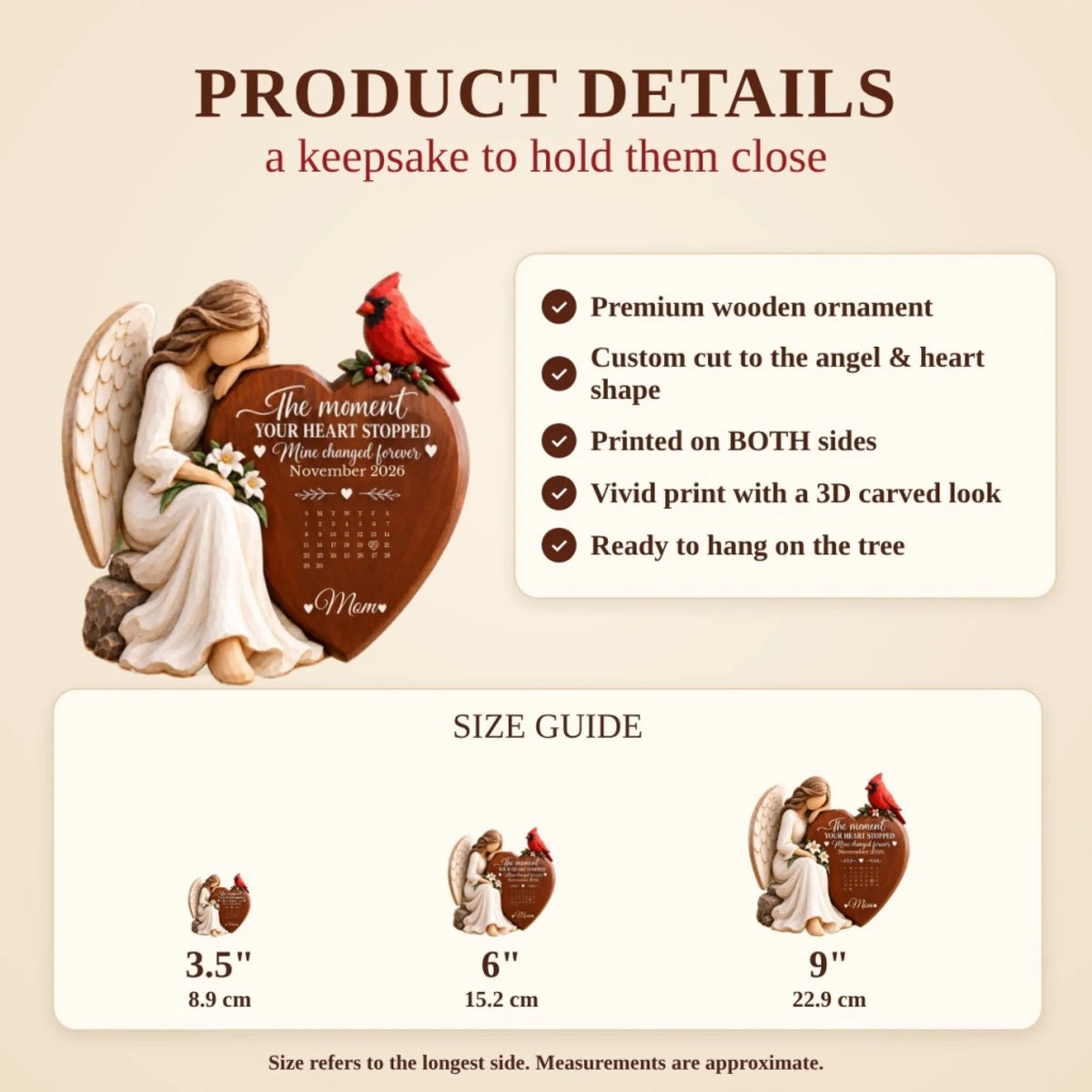 Product details and size guide