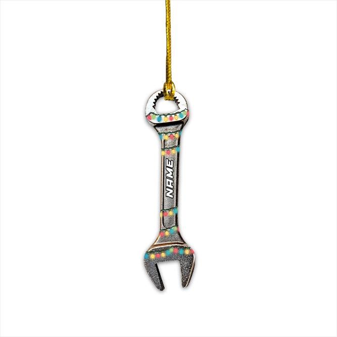 Personalized Wrench Christmas Ornament – Custom Plumber & Handyman Ornament, Fixer Holiday Gift, Tool Lover Christmas Tree Decor