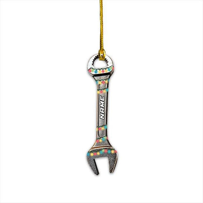 Personalized Wrench Christmas Ornament – Custom Plumber & Handyman Ornament, Fixer Holiday Gift, Tool Lover Christmas Tree Decor