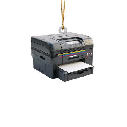 Personalized Printer Machine Christmas Ornament – Custom Printing Machine Ornament, Printer Lover Holiday Gift & Christmas Tree Decor
