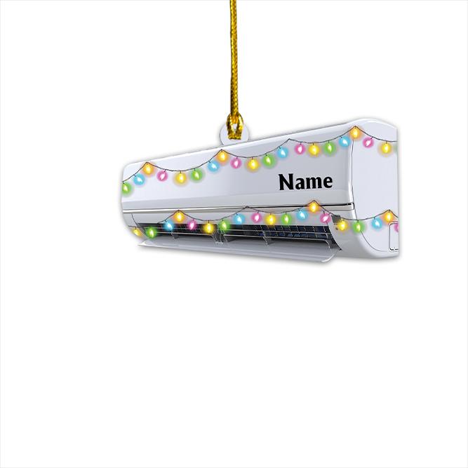 Personalized Air Conditioner Christmas Ornament – Custom AC Hanging Ornament, HVAC Holiday Gift, Air Conditioning Christmas Tree Decor