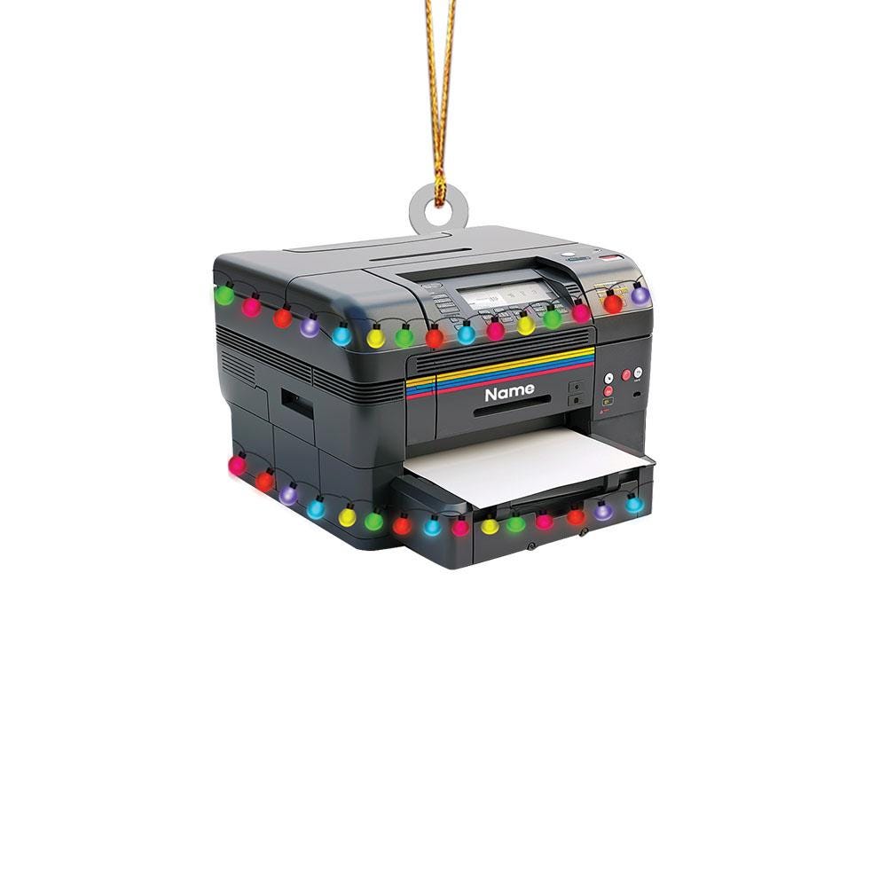 Personalized Printer Machine Christmas Ornament – Custom Printing Machine Ornament, Printer Lover Holiday Gift & Christmas Tree Decor