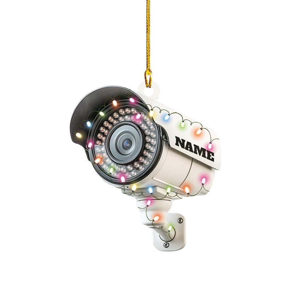 Personalized CCTV Christmas Ornament – Custom Security Camera Hanging Ornament, Surveillance Holiday Gift, Christmas Tree Decor