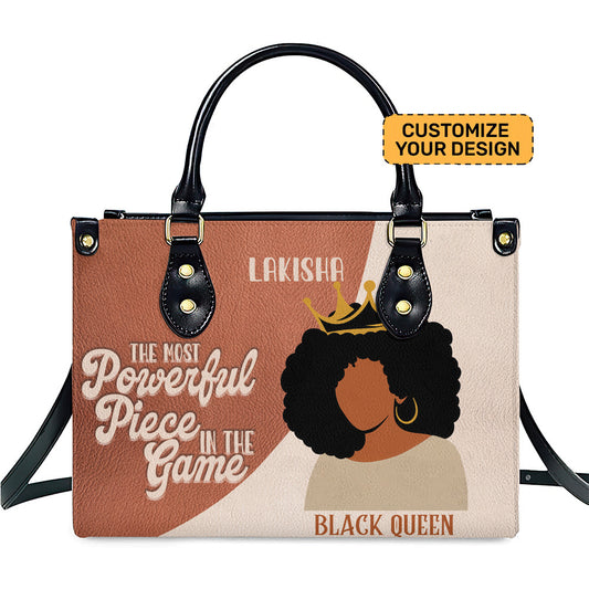 Be A Black Queen Motivational Bag For Black Girl- PU Leather Handbag Umu1-30