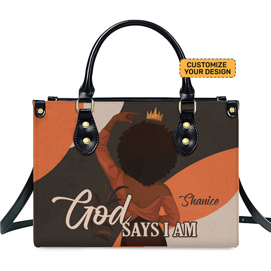 God Says I Am Motivational Handbag For African American Women ID-0527-YVDO