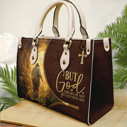 There Was No Way But God Made Way - Personalized Leather Handbag