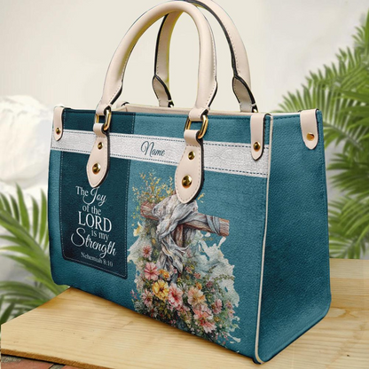 The Joy of The Lord Is My Strength - Personalized Leather Handbag